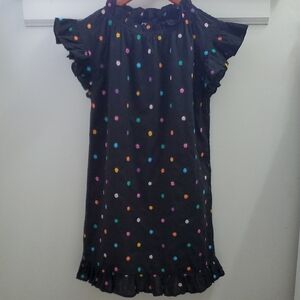 Olivia James The Label Black Dress Colorful Flower Embroidery Size XS